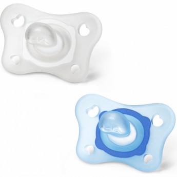 Пустышка силиконовая CHICCO PHYSIO SOFT MINI 2 шт голубой